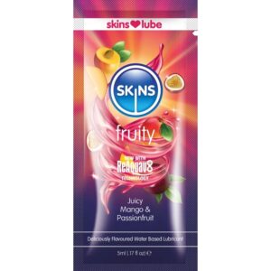 SKINS – FRUITY WATER-BASED LUBRICANT MANGO & PASSION FRUIT SINGLE-DOSE 5 ML Oils and Lubes | SEX Shop Ireland