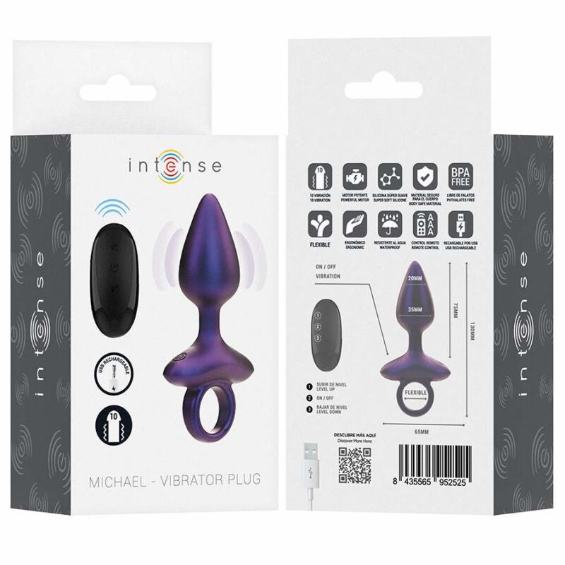 INTENSE – MICHAEL VIBRATING ANAL PLUG MODEL 2 REMOTE CONTROL Anal Sex Toys | SEX Shop Ireland 11