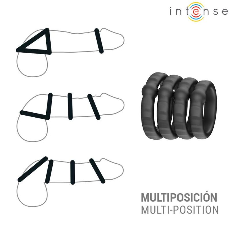 INTENSE – MICHIEL SET OF 4 PENIS RINGS MODEL 10 Cock Rings | SEX Shop Ireland 6