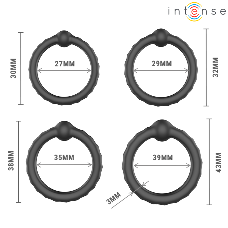 INTENSE – MICHIEL SET OF 4 PENIS RINGS MODEL 10 Cock Rings | SEX Shop Ireland 8