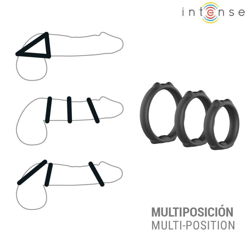 INTENSE – PETER SET OF 3 PENIS RINGS MODEL 9 Cock Rings | SEX Shop Ireland 6