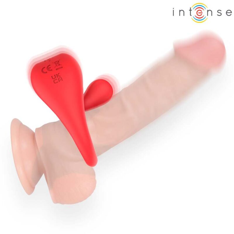 INTENSE – RUSSELL VIBRATING PENIS RING WITH CLITORIS STIMULATION RED Cock Rings | SEX Shop Ireland 5