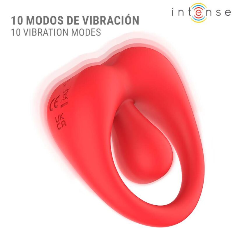 INTENSE – RUSSELL VIBRATING PENIS RING WITH CLITORIS STIMULATION RED Cock Rings | SEX Shop Ireland 10