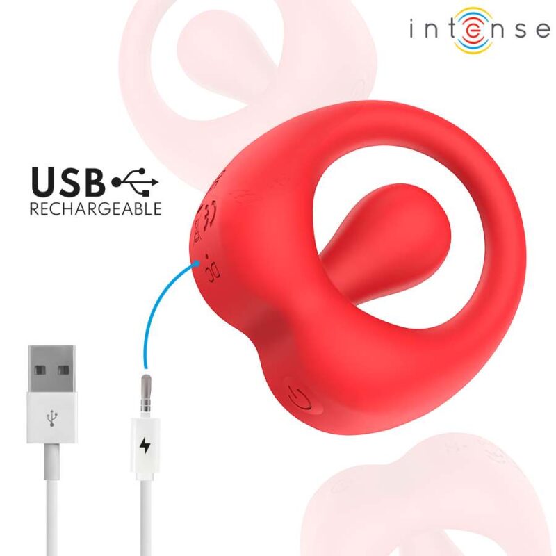 INTENSE – RUSSELL VIBRATING PENIS RING WITH CLITORIS STIMULATION RED Cock Rings | SEX Shop Ireland 11