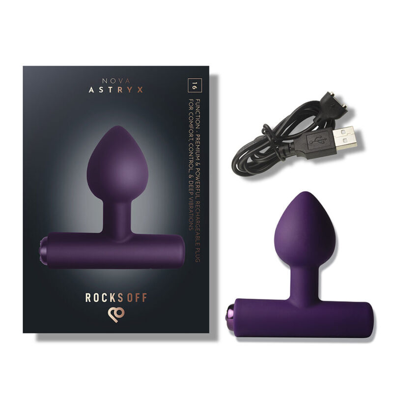 ROCKS-OFF – NOVA ASTRYX RECHARGEABLE PREMIUM & POWERFUL ANAL PLUG 16 FUNCTION PURPLE Anal Sex Toys | SEX Shop Ireland 12