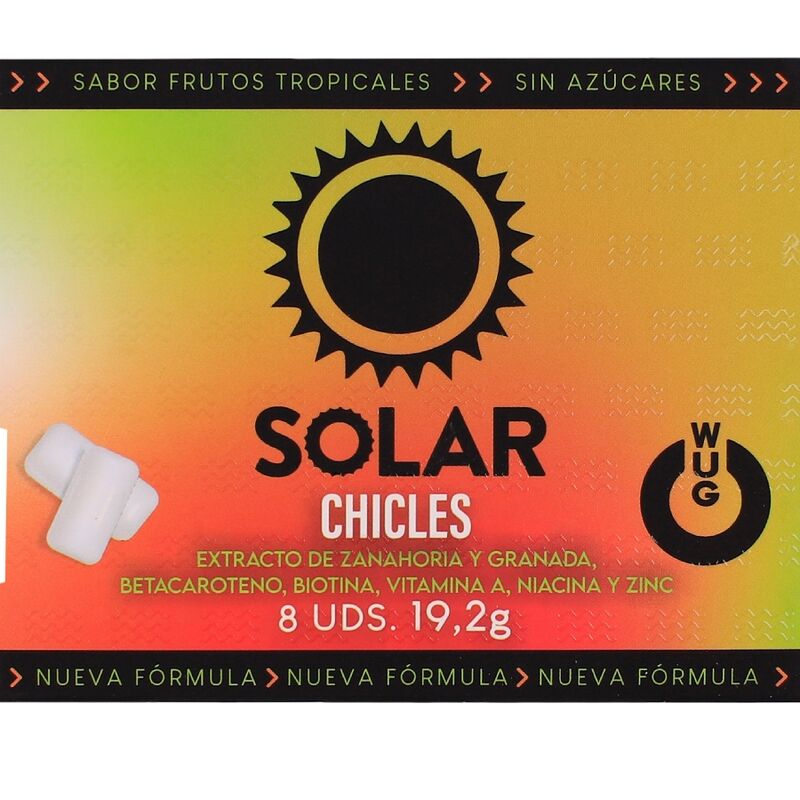 WUG Solar – The chewing gum that prepares your skin for the sun. BLISTER OF 8 UNITS Aphrodisiac Capsules | SEXstore.ie 4 WUG Solar – The chewing gum that prepares your skin for the sun. BLISTER OF 8 UNITS Aphrodisiac Capsules | SEXstore.ie 4
