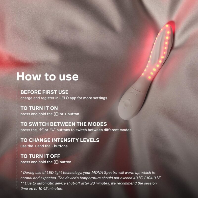 LELO – MONA SPECTRA RED LIGHT INTIMATE MASSAGER RECHARGEABLE APP-CONTROLLED Classic Vibrators | SEXstore.ie 11