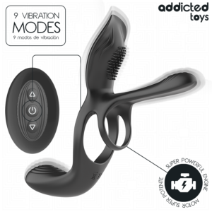 ADDICTED TOYS – DOUBLE PENIS RING WITH CLITORAL STIMULATOR Cock Rings | SEX Shop Ireland 3