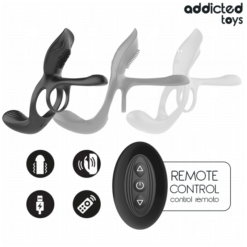 ADDICTED TOYS – DOUBLE PENIS RING WITH CLITORAL STIMULATOR Cock Rings | SEX Shop Ireland 7