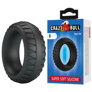 CRAZY BULL – MERRITT TEXTURED SILICONE COCK RING BLACK Cock Rings | SEX Shop Ireland 5