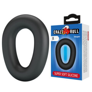 CRAZY BULL – VESPER SUPER SOFT SILICONE COCK RING BLACK Cock Rings | SEX Shop Ireland
