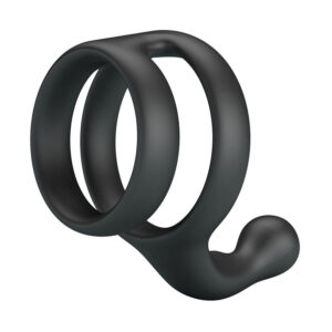 CRAZY BULL – YANCY DOUBLE COCK AND BALL RING BLACK Cock Rings | SEX Shop Ireland