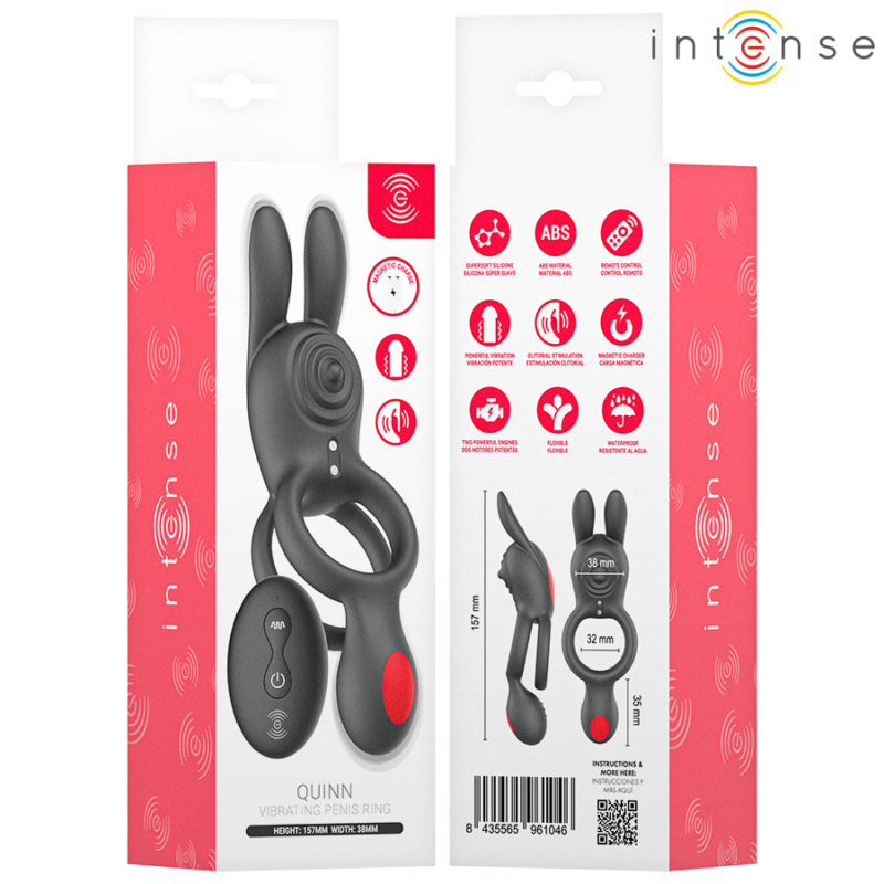 INTENSE – QUINN DOUBLE VIBRATION RING REMOTE CONTROL Cock Rings | SEX Shop Ireland 7