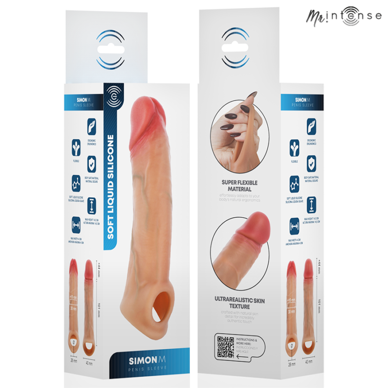 MR INTENSE – SIMON M SILICONE PENIS SLEEVE 14.5 CM -Ø- 4 CM Penis Extenders & Sleeves | SEX Shop Ireland 9