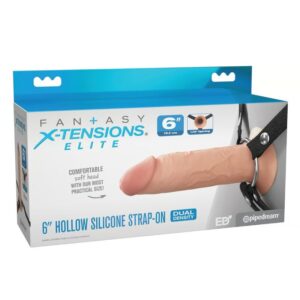 FANTASY X-TENSIONS ELITE – 15.2 CM HOLLOW SILICONE STRAP-ON Sex Toys | SEXstore.ie