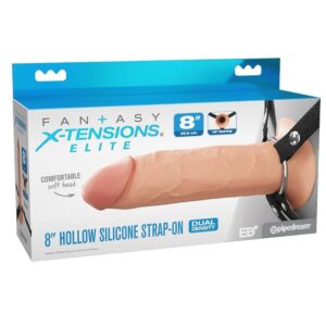 FANTASY X-TENSIONS ELITE – 20.3 CM HOLLOW SILICONE STRAP-ON Sex Toys | SEXstore.ie