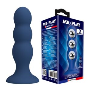 MR PLAY – ANAL PLUG WITH METAL BALLS AND SUCTION CUP BLUE Anal Sex Toys | SEXstore.ie