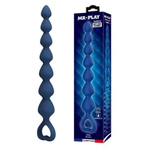 MR PLAY – BLUE SILICONE ANAL BEADS & ANAL PLUG 26.7 CM Anal Sex Toys | SEXstore.ie