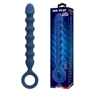 MR PLAY – BLUE SILICONE ANAL BEADS & ANAL PLUG -Ø- 3,4 CM – 28.5 CM Anal Sex Toys | SEXstore.ie