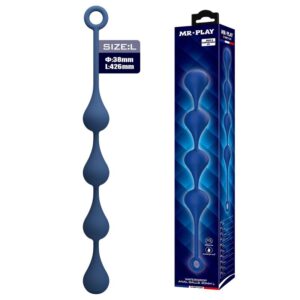MR PLAY – BLUE SILICONE ANAL BEADS SIZE L 42.6 CM Anal Sex Toys | SEXstore.ie