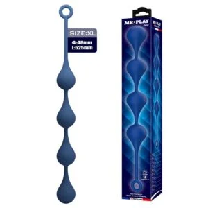 MR PLAY – BLUE SILICONE ANAL BEADS SIZE XL 52.5 CM Anal Sex Toys | SEXstore.ie