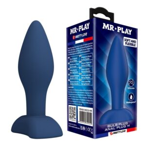 MR PLAY – TAPERED SILICONE ANAL PLUG BLUE M Anal Sex Toys | SEXstore.ie