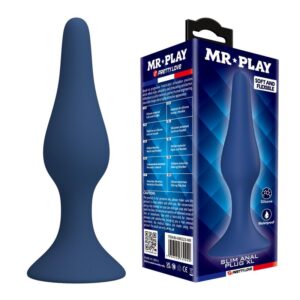 MR PLAY – TAPERED SILICONE ANAL PLUG BLUE XL Anal Sex Toys | SEXstore.ie