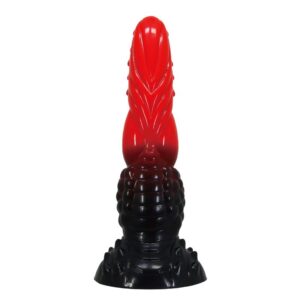 POWER MONSTERS – FIRE DRAGON FANTASY DILDO WITH SUCTION CUP 24.5 CM Ø 5.8 CM RED & BLACK Dildos | SEXstore.ie