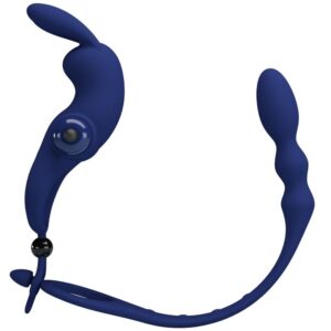 PRETTY LOVE – AYAD RABBIT VIBRATOR RING WITH PLUG BLUE Cock Rings | SEXstore.ie 3