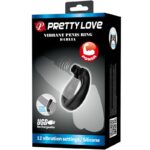 PRETTY LOVE – DAHLIA VIBRATING RING + CLITORIS STIMULATOR 12 VIBRATIONS BLACK Cock Rings | SEXstore.ie 21
