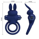 PRETTY LOVE – DAREY DOUBLE VIBRATING RING RABBIT BLUE Cock Rings | SEXstore.ie 18
