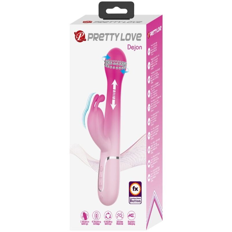 PRETTY LOVE – DEJON 3 IN 1 MULTIFUNCTION RABBIT VIBRATOR PINK Rabbit Vibrators | SEXstore.ie 14