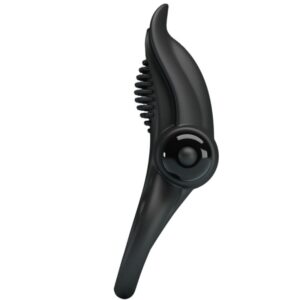 PRETTY LOVE – DOUBLE VIBRATING RING + CLITORIS STIMULATOR 10 VIBRATIONS BLACK Cock Rings | SEXstore.ie 3
