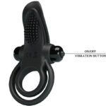 PRETTY LOVE – DOUBLE VIBRATING RING + CLITORIS STIMULATOR 10 VIBRATIONS BLACK Cock Rings | SEXstore.ie 14