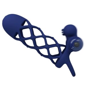 PRETTY LOVE – GIANN VIBRATOR RING WITH SILICONE SHEATH BLUE Cock Rings | SEXstore.ie 3