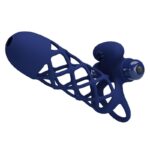 PRETTY LOVE – GIANN VIBRATOR RING WITH SILICONE SHEATH BLUE Cock Rings | SEXstore.ie 11