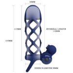 PRETTY LOVE – GIANN VIBRATOR RING WITH SILICONE SHEATH BLUE Cock Rings | SEXstore.ie 14