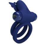 PRETTY LOVE – JAMELE DOUBLE RING WITH VIBRATION & BUTTERFLY STIMULATOR BLUE Cock Rings | SEXstore.ie 16