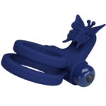 PRETTY LOVE – JAMELE DOUBLE RING WITH VIBRATION & BUTTERFLY STIMULATOR BLUE Cock Rings | SEXstore.ie 18