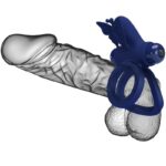 PRETTY LOVE – JAMELE DOUBLE RING WITH VIBRATION & BUTTERFLY STIMULATOR BLUE Cock Rings | SEXstore.ie 19