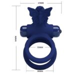 PRETTY LOVE – JAMELE DOUBLE RING WITH VIBRATION & BUTTERFLY STIMULATOR BLUE Cock Rings | SEXstore.ie 20
