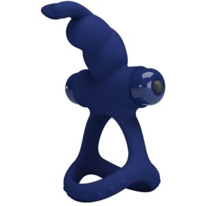 PRETTY LOVE – LUCHITO DOUBLE VIBRATING RING RABBIT BLUE Cock Rings | SEXstore.ie 3