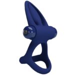 PRETTY LOVE – MAT DOUBLE RING WITH VIBRATION & STIMULATOR BLUE Cock Rings | SEXstore.ie 16