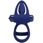 PRETTY LOVE – MAT DOUBLE RING WITH VIBRATION & STIMULATOR BLUE Cock Rings | SEXstore.ie 17