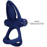 PRETTY LOVE – MAT DOUBLE RING WITH VIBRATION & STIMULATOR BLUE Cock Rings | SEXstore.ie 21