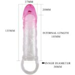 PRETTY LOVE – ODES REALISTIC 2 CM ENLARGEMENT SHEATH FOR PENIS PINK Penis Extenders & Sleeves | SEXstore.ie 16