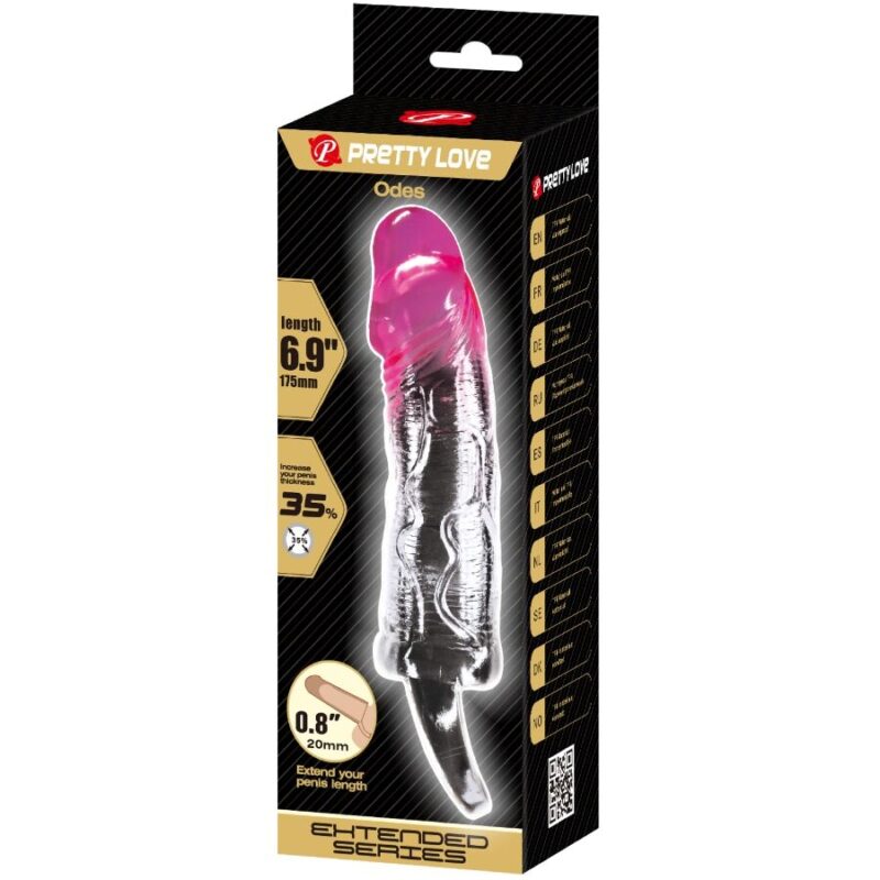 PRETTY LOVE – ODES REALISTIC 2 CM ENLARGEMENT SHEATH FOR PENIS PINK Penis Extenders & Sleeves | SEXstore.ie 10