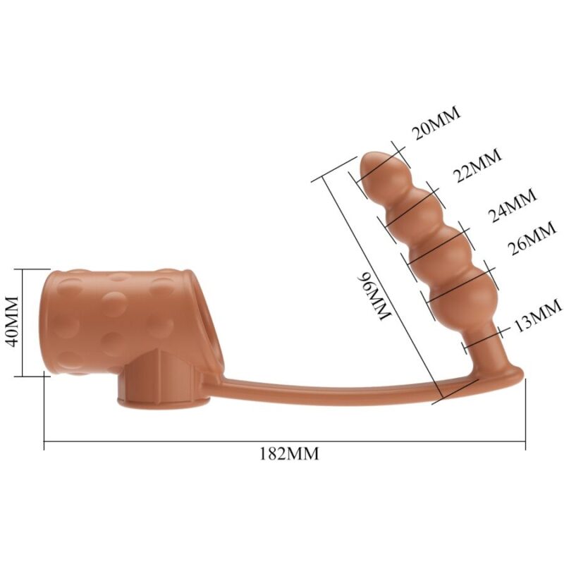 PRETTY LOVE – PENIS SLEEVE WITH ANAL PLUG NATURAL Penis Extenders & Sleeves | SEXstore.ie 9