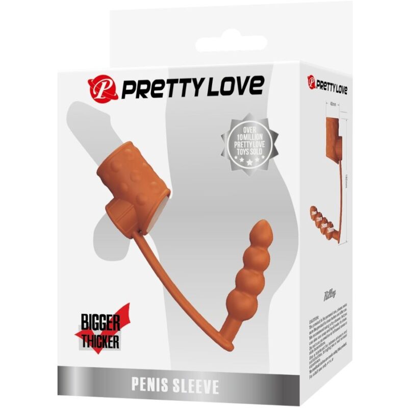 PRETTY LOVE – PENIS SLEEVE WITH ANAL PLUG NATURAL Penis Extenders & Sleeves | SEXstore.ie 10