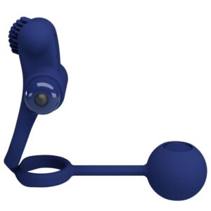 PRETTY LOVE – REMINGTON DOUBLE VIBRATING RING WITH PLUG BLUE Cock Rings | SEXstore.ie 3